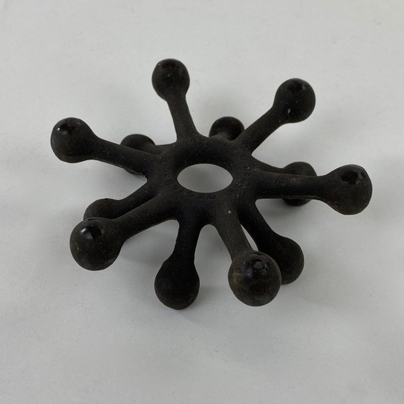 Dansk Designs Mid Century Modern Starburst Candle Holder Cast Iron - Picture 4 of 9